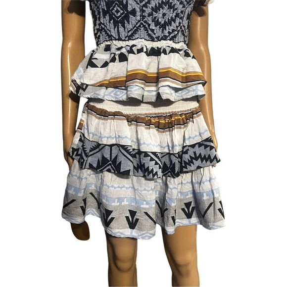 Sofia Italian Cotton 2pc top & skirt Multicolor OSFM $260 - Picture 6 of 16